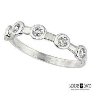 0.30 Carat 5 Stone Natural Diamond Bezel set Ring